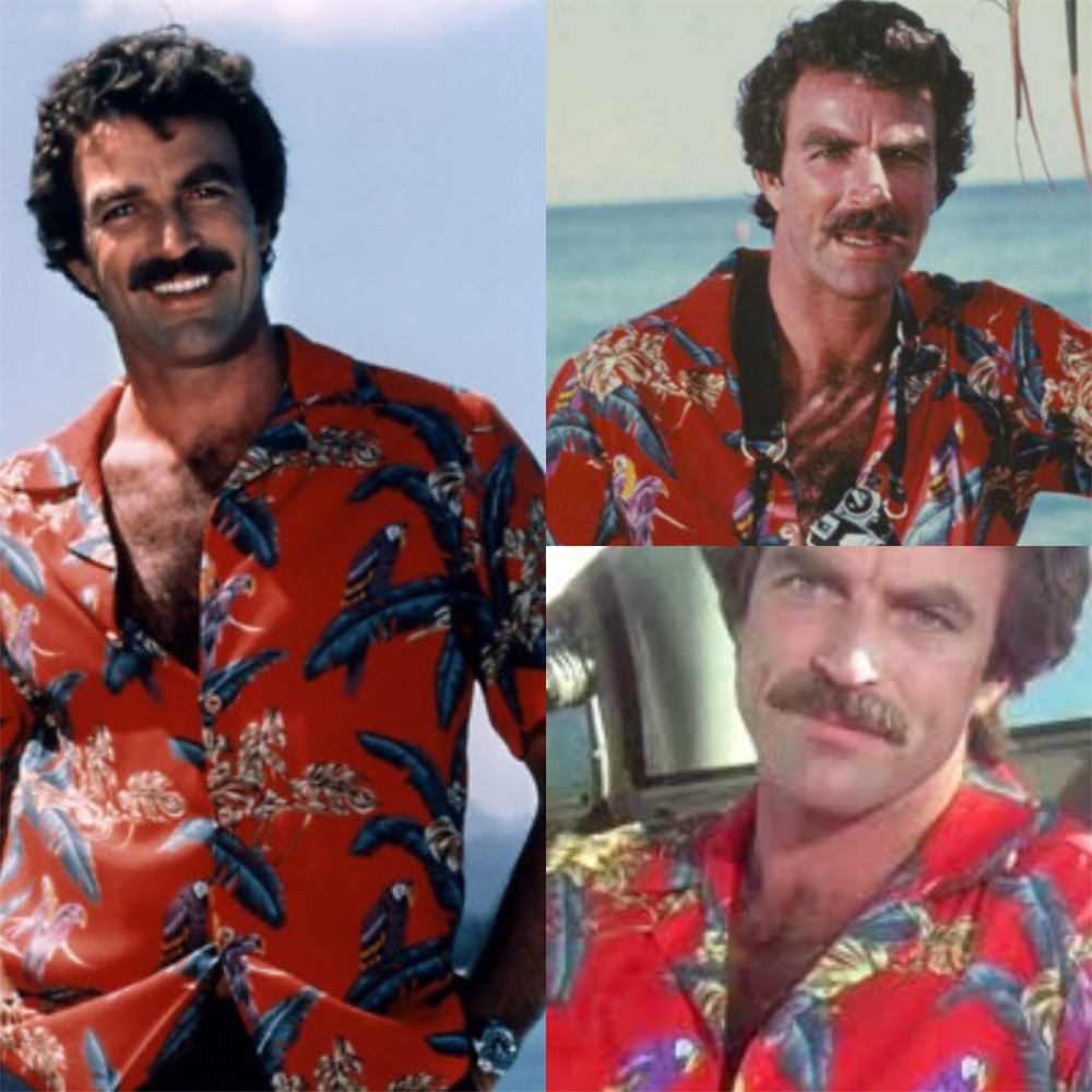 Paradise Found Hawaiian Button Shirt XL Red Parrot ASO Tom Selleck in Magnum PI - Picture 11 of 13